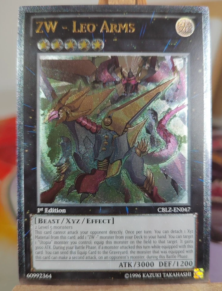 ZW - LEO ARMS - CBLZ-EN047 Ultimate Rare / 1st Edition Near Mint XYZ 5⭐ - Bild 1 von 3