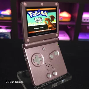 Pink Nintendo Game Boy Advance GBA SP IPS MOD Adjustable Brightness - Picture 1 of 4