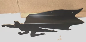 Design black metal Super Hero superman Floating Concealed Book Shelf - Picture 1 of 4