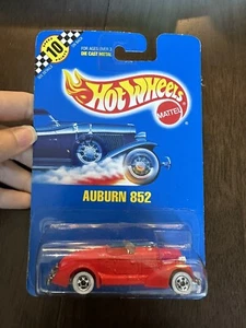 1990 Hot Wheels Collector #94 Auburn 852 Red Vintage Metal Die Cast White Walls - Picture 1 of 3