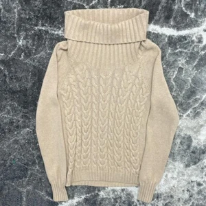 Banana Republic Pullover Damen klein Zopfmuster Wolle Fischer Rollkragen Trichter - Bild 1 von 5