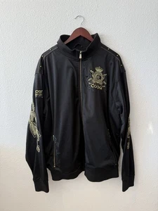 Coogi Trainingsjacke schwarz/gold durchgehender Reißverschluss Größe 3XL - Bild 1 von 13