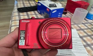 Nikon COOLPIX S9100 Digital Camera 12.1MP 18x Optical Zoom Red English Language - Picture 1 of 5