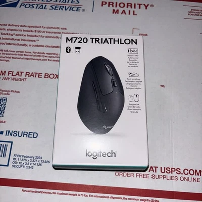 NEW LOGITECH M720 TRIATHLON WIRELESS MOUSE 910-004790 NEW 2025 RETAIL PACKAGING - Image 1 of 2