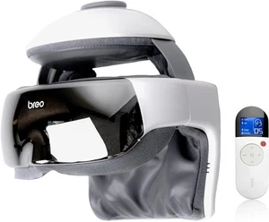 Breo iDream3 Head Massager: Scalp, Eye, Neck Massage with Remote, Hands-Free, Ad - Picture 1 of 9