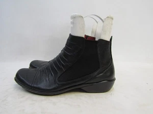 ROMIKA Womens Size 42 EUR Black Leather Slouch Zip Ankle Fashion Boots - Picture 1 of 11
