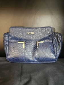 Miche Classic Shell Handbag, Navy w/ Silver Accents, Faux Snakeskin - Picture 1 of 8