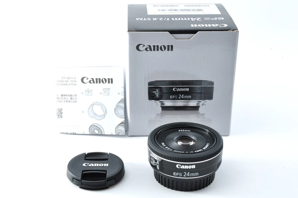 [Sin usar en caja] Lente Canon EF-S 24 mm F/2,8 STM panqueque de JAPÓN Foto 1 de 4