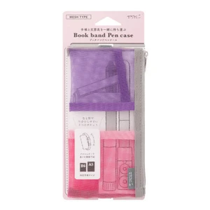 Midori Buchband Federmäppchen <für B6 - A5> Mesh Pink - Bild 1 von 1