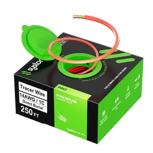 250 ft. Red 14 AWG 600-Volt Solid CU Direct Burial Tracer Wire - Picture 1 of 6