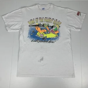 T-shirt vintage Cincinnati teste di pappagallo Jimmy Buffet calda 98 maglietta taglia media - Foto 1 di 11