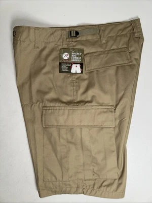 Pantalones Cortos de Combate Rothco BDU Talla Pequeña Nuevos con Etiquetas Caqui Carga Foto 1 de 4
