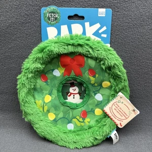 Bark Pugly Sweater Party Collection Wreath Frisbee Style Dog Fetch Toy - Picture 1 of 8