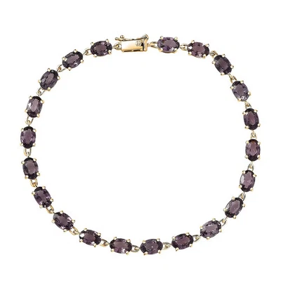 Первоклассный Royal лаванды шпинель 12,50 ctw величественный браслет из звеньев в 10K желтый - Изображение 1 из 4