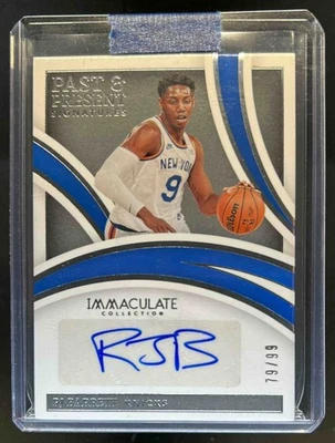 2021-22 Immaculate RJ Barrett Past and Present Signatures Auto #79/99 Knicks - Image 1 of 2