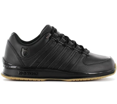 K-Swiss Rinzler Leather - Hombre Sneakers Negros 01235-050 Zapatos De Ocio NUEVO - Imagen 1 de 4