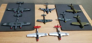 Lote de 9 Modelos de Plástico Aviones Segunda Guerra Mundial Militar Tuerca Tornillo en la parte inferior Wargaming  - Imagen 1 de 12