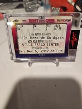 Cher 2022 Leaf Pop Century Ticket to the Show Concert Stub Live Nation Wells