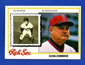 ⚾ 1978 Topps Baseball Set Break # 63 Don Zimmer Boston Red Sox Manager ⚾⭐ - Bild 1 von 2
