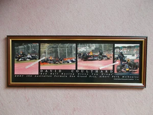 FORMULA ONE DAVID COULTHARD 2007 GRAND PRIX, MELBOURNE PRINT FRAMED - Picture 1 of 1