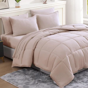 Twin Bed Comforter Set Pre-Washed – Soft & Cozy Breathable Brushed 100% Microfib - Picture 1 of 12