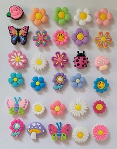 30 Pcs. FLOWER shoe Charms For Crocs - Picture 1 of 1