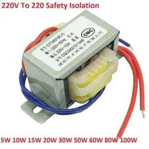 5W 20W To 100W Isolation/Power Transformer 220V To 220V AC 1:1 Safety Isolation - Picture 1 of 12