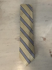 Brooks Brothers Makers Hand Made in USA Vintage Stripe Silk Tie in Ecru (Multi) - Picture 1 of 6