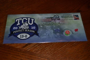 TCU Championship Perfect Season Commemorative Stamped Envelope 2010 Rose Bowl - Picture 1 of 7