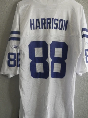 Reebok NFL Players Indianapolis Colts #88 Marvin Harrison White Jersey Mens XL Cover