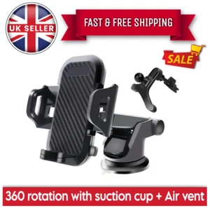 Universal Car Phone Holder  360° Rotation, 3 in 1 For Iphone, Samsung & More - Picture 1 of 9