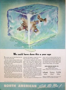 1942 Aviación Norteamericana Segunda Guerra Mundial Ejército Marina Sin Diseño Congela Anuncio Impreso De Colección - Imagen 1 de 1