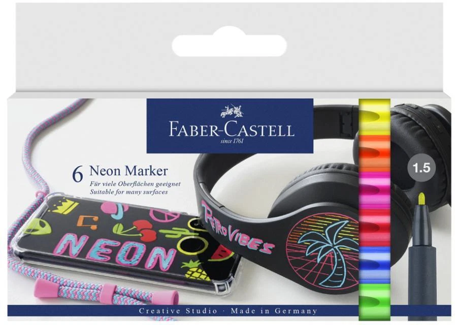 Faber-Castell Neon Marker 6er Kartonetui