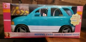Vehículo de colección Barbie Teal Kennel Care Zoom n Groom 1999 con estación de cuidado de mascotas emergente - Imagen 1 de 20