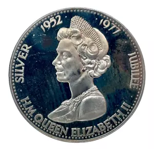 1952-1977 Queen Elizabeth II The Silver Jubilee Proof Souvenir Medal - Coin Only - Picture 1 of 9