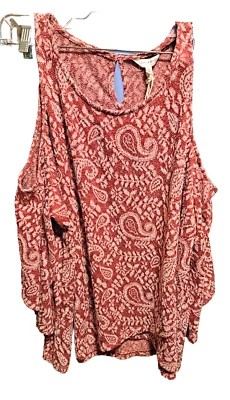 Lucky Brand NWT Lightweight Sweater Peekaboo Sleeves Size 2x - Image 1 of 4