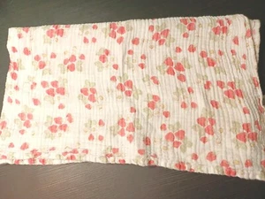 HB Hudson Baby Cotton Muslin Swaddling Blanket Strawberries Strawberry 46x46 - Picture 1 of 8