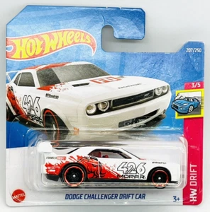 "Dodge Challenger Drift Mattel Hot Wheels 207/250 ""HW Drift"" en blanco, ¡sin usar! - Imagen 1 de 3