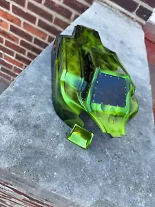 CUSTOM PAINTED RC BODY, PROLINE ARRMA TYPHON 6S VERSION, CANDY GREEN CHROME FIRE - Picture 1 of 7