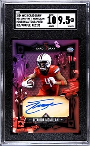2024 Wildcard 5 Card Draw TETAIROA MCMILLAN Auto RC 2/2 PRC SSP Poker chips - Picture 1 of 5
