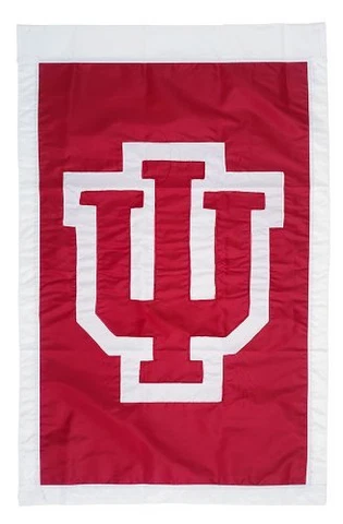 Indiana Hoosiers 28x44 Double (2) Sided Applique Banner Flag FREE US SHIPPING Cover