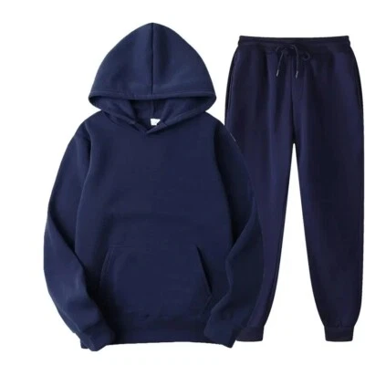 2 Piece Sets Mens Sweatsuits Hoodie Tracksuit  Casual Pants Jogging Suits - Image 1 of 4