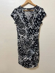 Y2K Babydoll AB Studio Damen Leopardenmuster Midikleid Gr. L Bodycon 90er Event - Bild 1 von 13