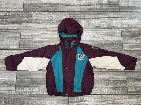 Vintage Mighty Ducks Starter Jacket Coat Youth Kids Size Large Cover