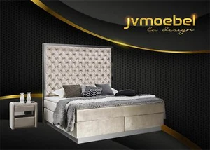 Komplettes Bett Boxspring Betten Luxus Design Schlafzimmer Möbel Edelstahl Neu - Bild 1 von 12