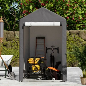 5x7ft Garden Shed Storage Shelter Bicycle Tent Bike Log Store Equipment Cover - Picture 1 of 14