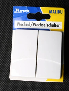 KOPP MALIBU Interruttore doppio da incasso interruttore bianco artico 10A 250V - Foto 1 di 1