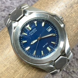 Reloj Solar Citizen Eco-Drive Hombre E110-K16385 Tono Plateado7 1/4"Leer Descripción - Imagen 1 de 13