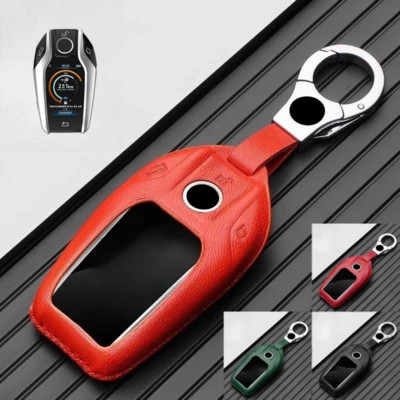 Funda de cuero genuino para llave de coche para BMW i8 G11 G12 G30 G31 G32 750Li 760Li Foto 1 de 4