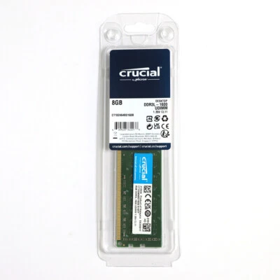 LOT 50PCS Crucial CT102464BD160B 8GB 1600MHz DDR3L UDIMM RAM Desktop 2Rx8 Memory